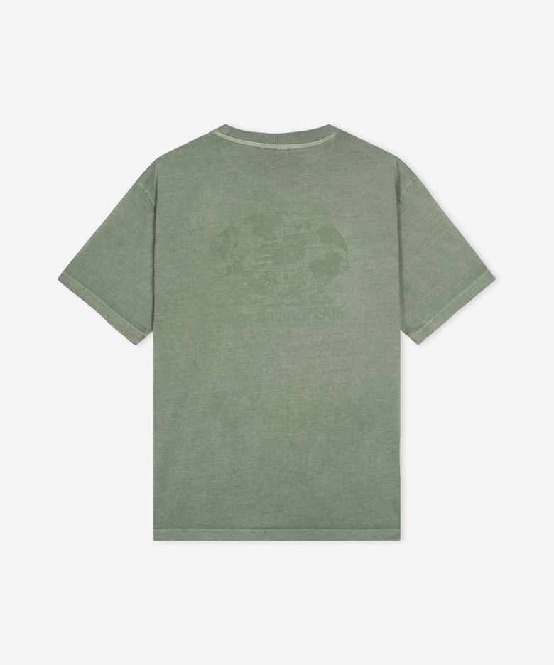 NBNEG21513 / UNI NB 프렌즈 지구 그래픽 반팔티 (DARK GREEN)