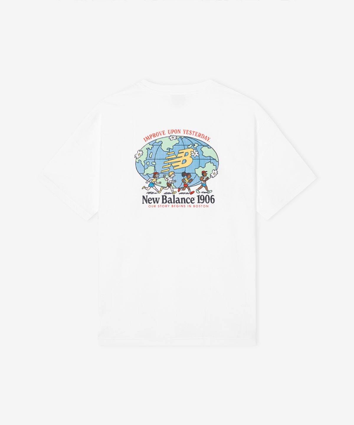 뉴발란스(NEW BALANCE) NBNEG21513 / UNI NB 프렌즈 지구 그래픽 반팔티 (WHITE)