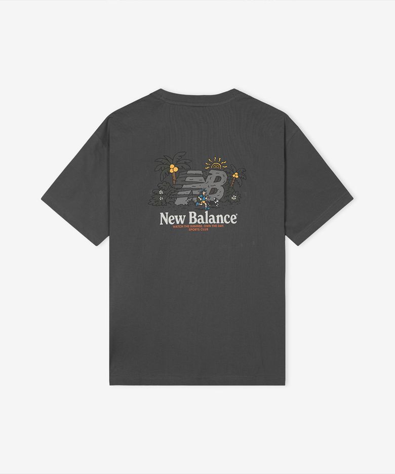 NBNEG21523 / UNI NB 프렌즈 썬라이즈 반팔티 (CHARCOAL)