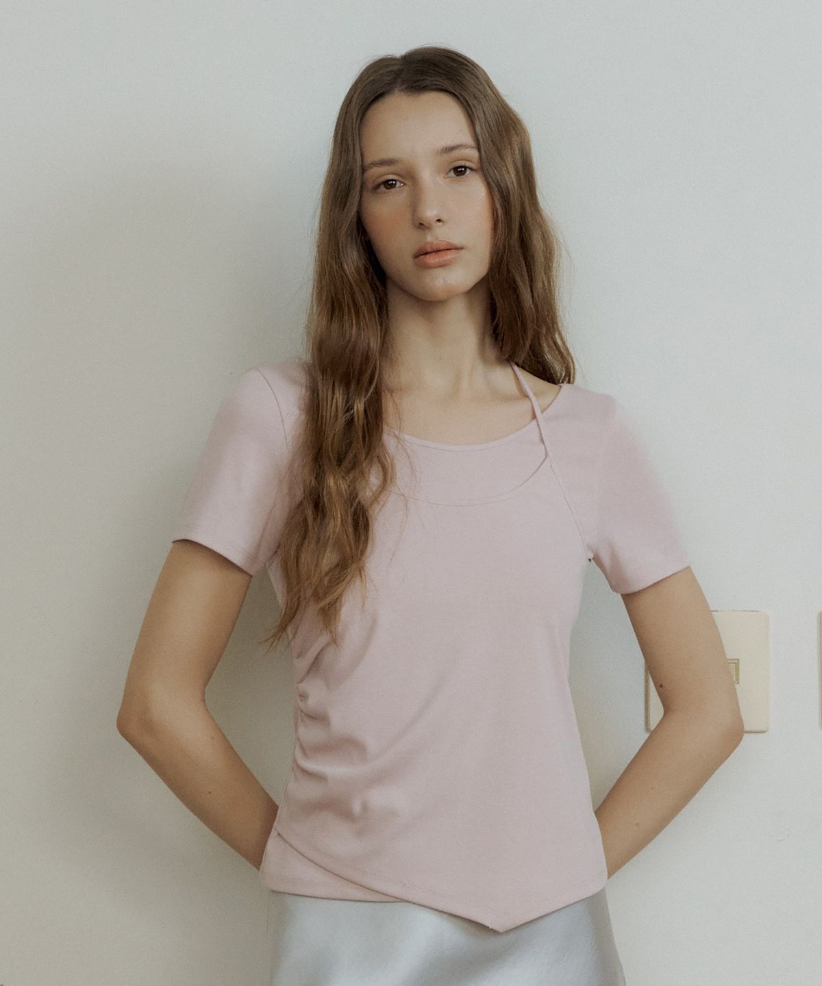 오떼뜨(OCTETTE) HALTER LAYERED JERSEY T-SHIRTS_3COLOR