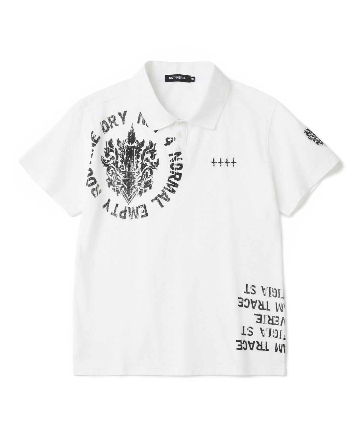 낫포너드(NOT4NERD) Symbol Crest Polo T-Shirts - White