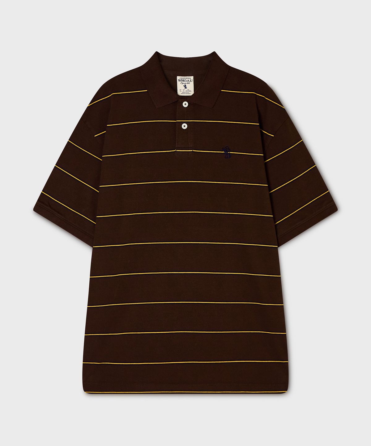 후아유(WHO.A.U) Stripe Collar T-Shirt / WHHAG2571U