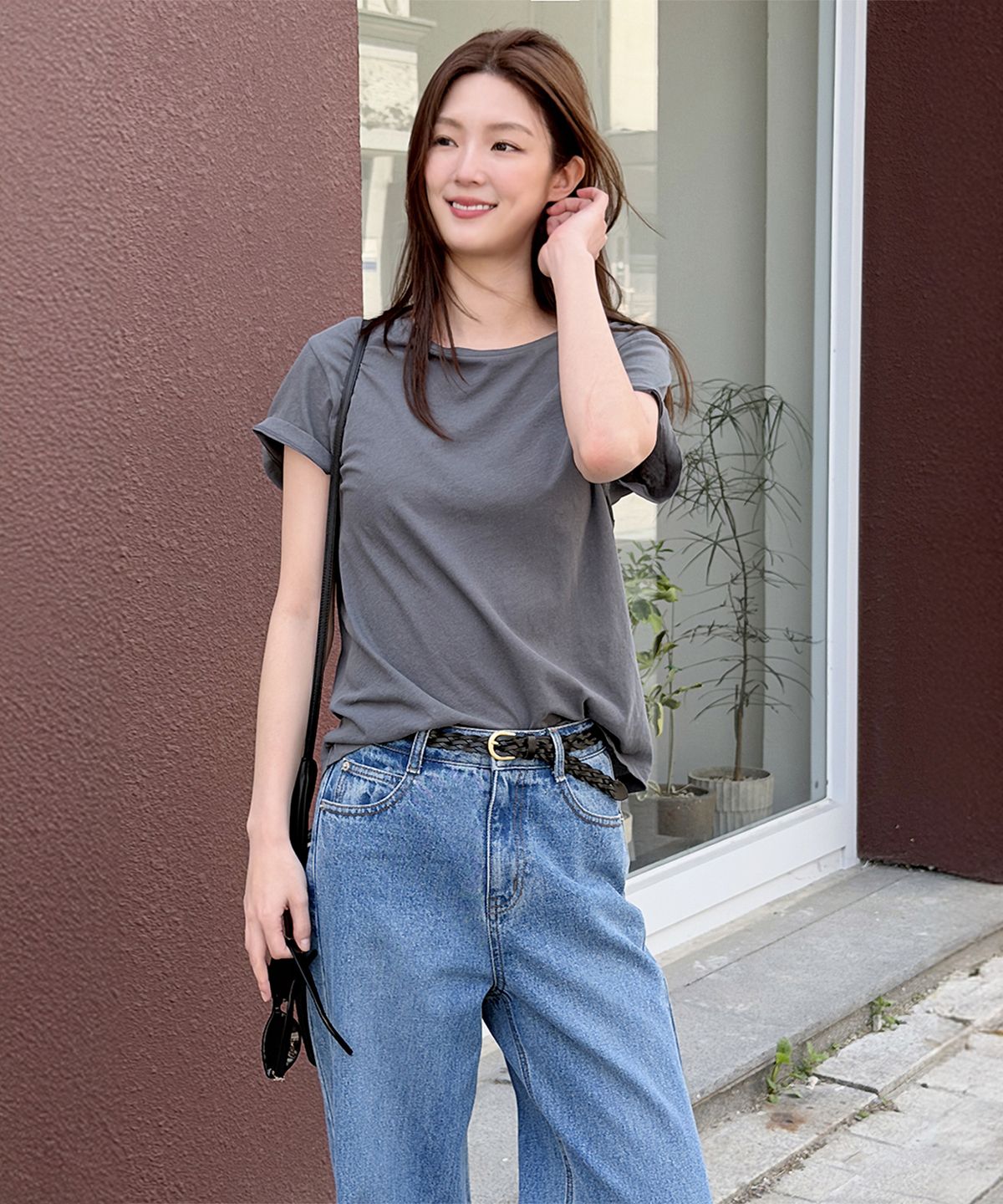 룩캐스트(LOOKAST) 모나 코튼 베이직 티셔츠 / MONA COTTON BASIC T-SHIRT_5colors