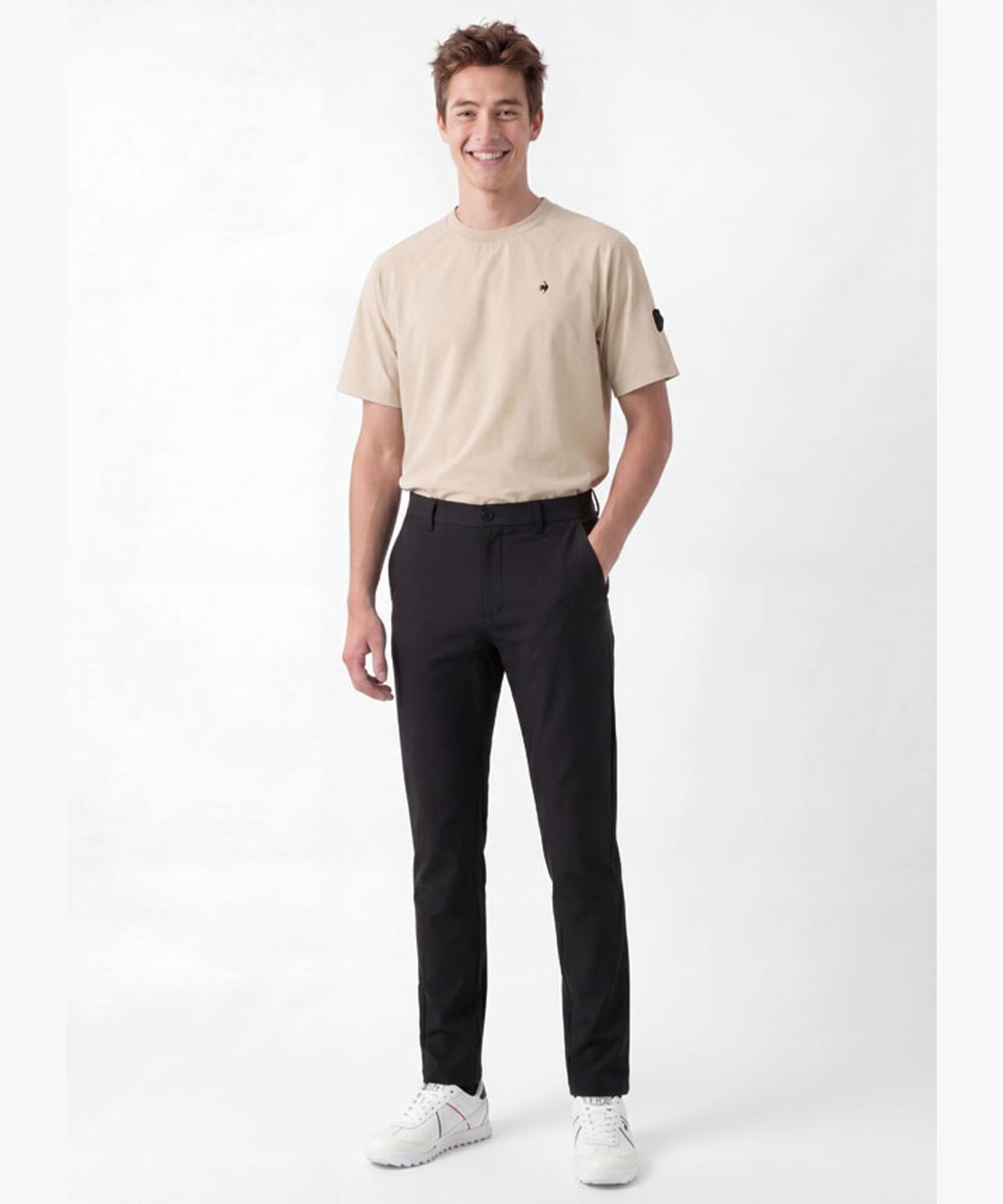 르꼬끄 골프(LECOQ GOLF) 남성 슬림핏 에센셜 팬츠 _BLCK GR121MPT32