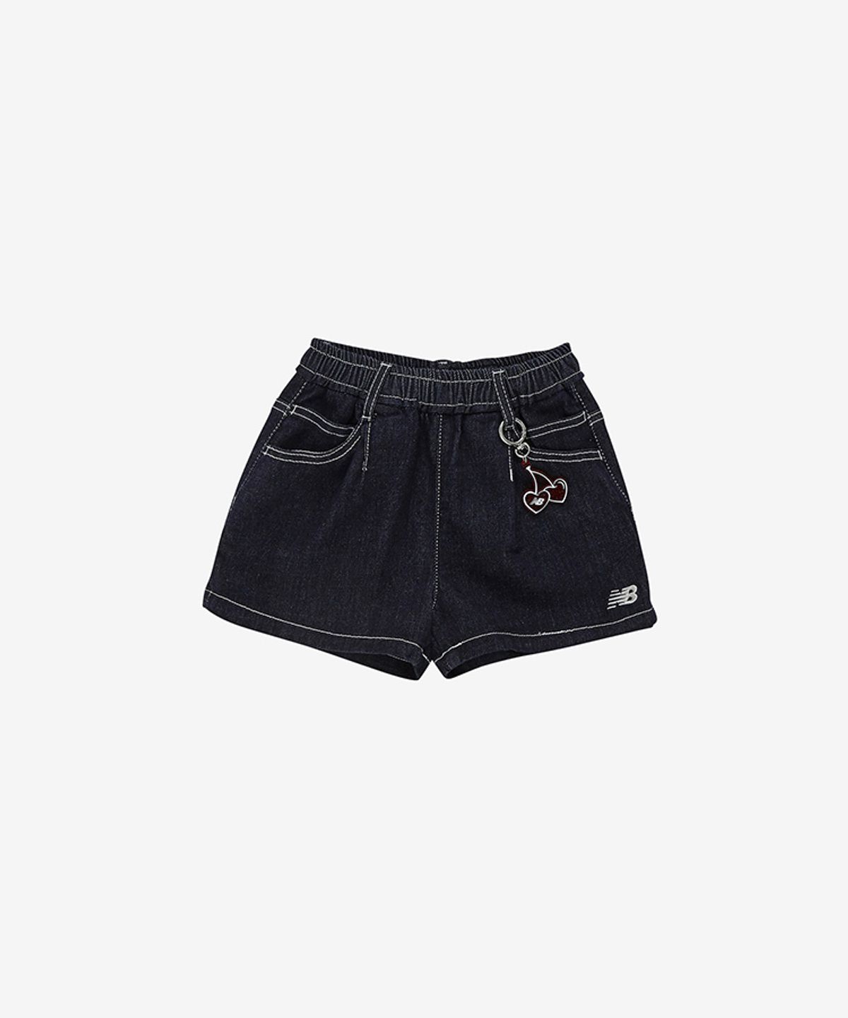 뉴발란스 키즈(NEWBALANCEKIDS) NBgC Cherry Blossom_아동 키링 포인트 데님 숏팬츠 NK9VG2771G55