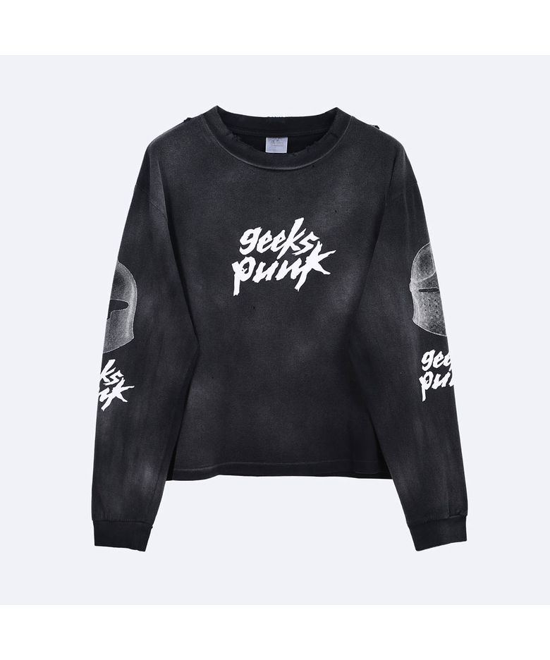 Geeks punk long sleeves - Black