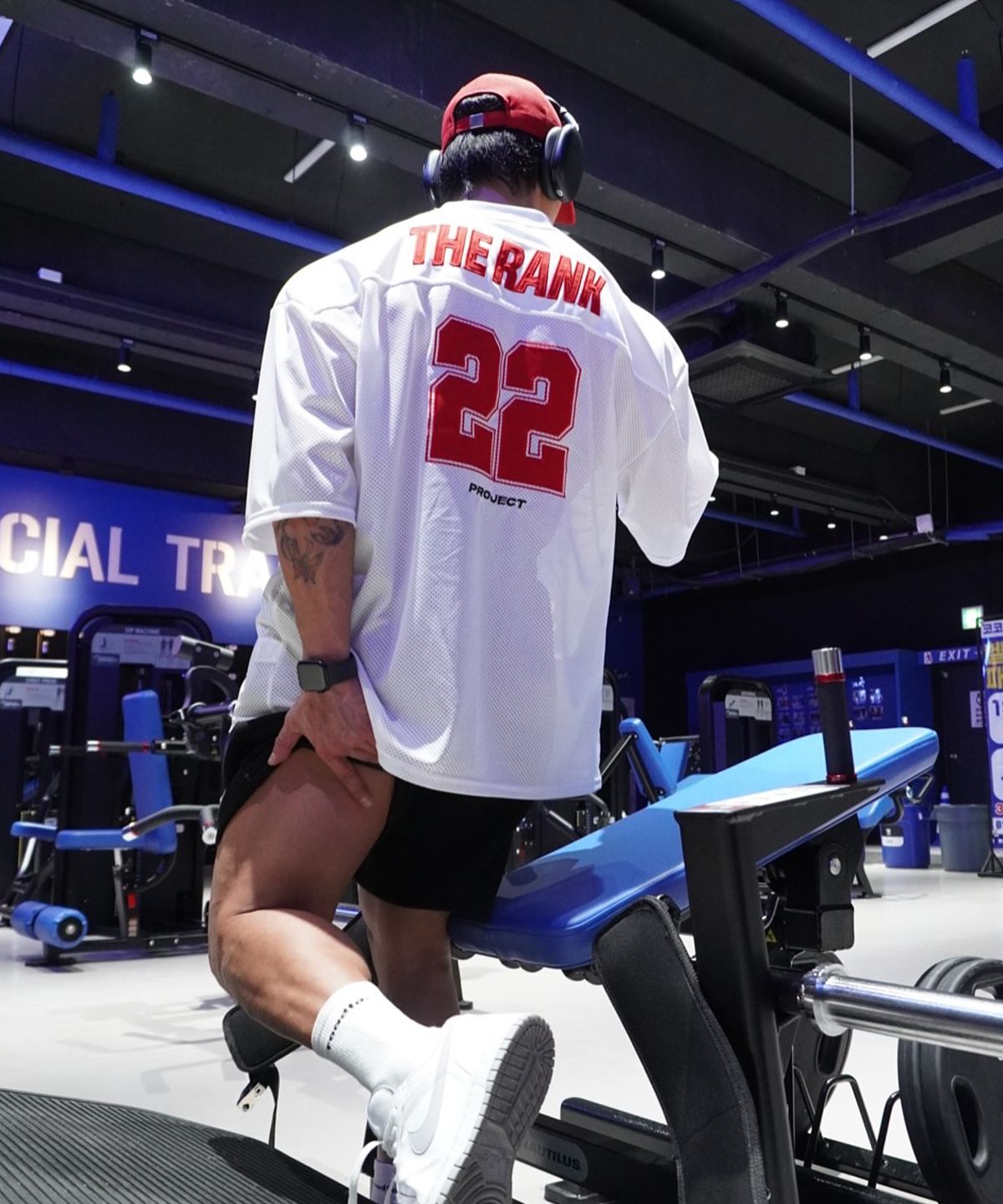더랭크(THERANK) AIRGRID SPORTS MESH JERSEY [WHITE / RED]