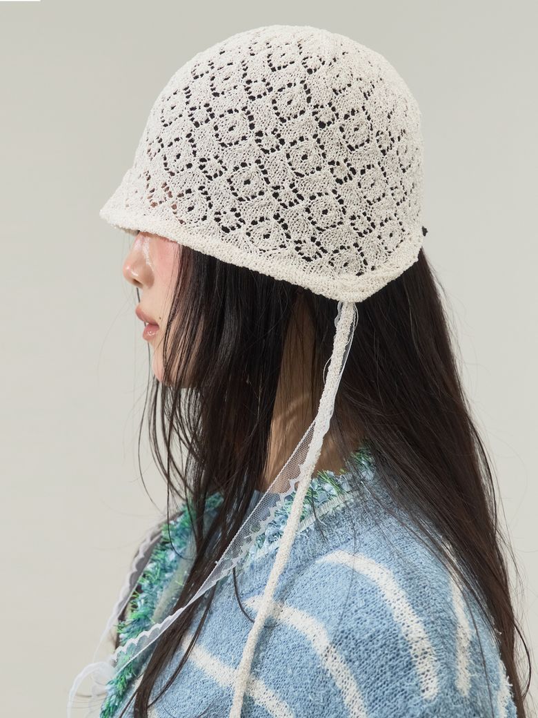 Vintage Summer Lace Hat_Cream