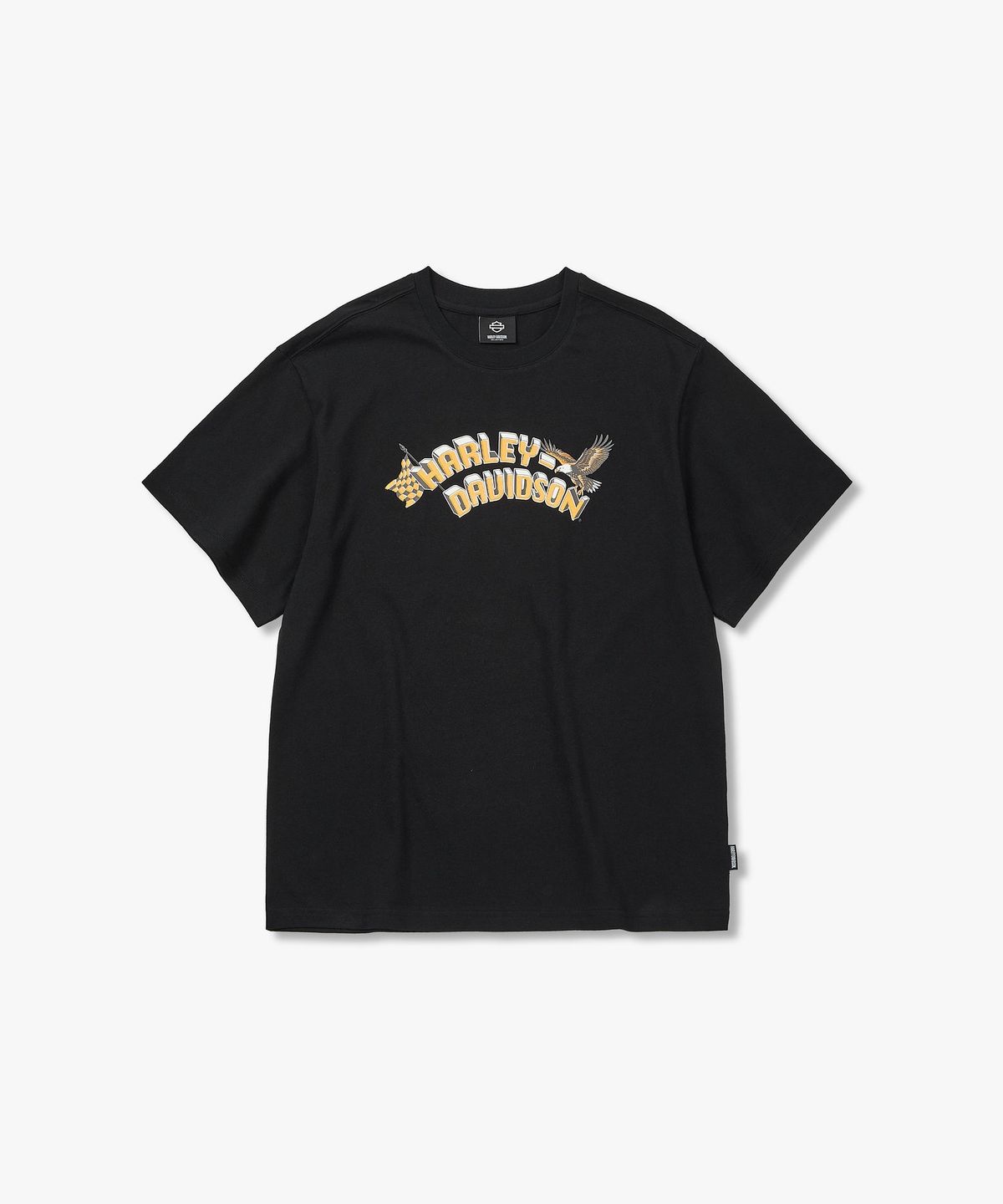 할리데이비슨 컬렉션스®(HARLEY-DAVIDSON COLLECTIONS®) 레이싱 이글 플래그 티셔츠 블랙_HH16111068