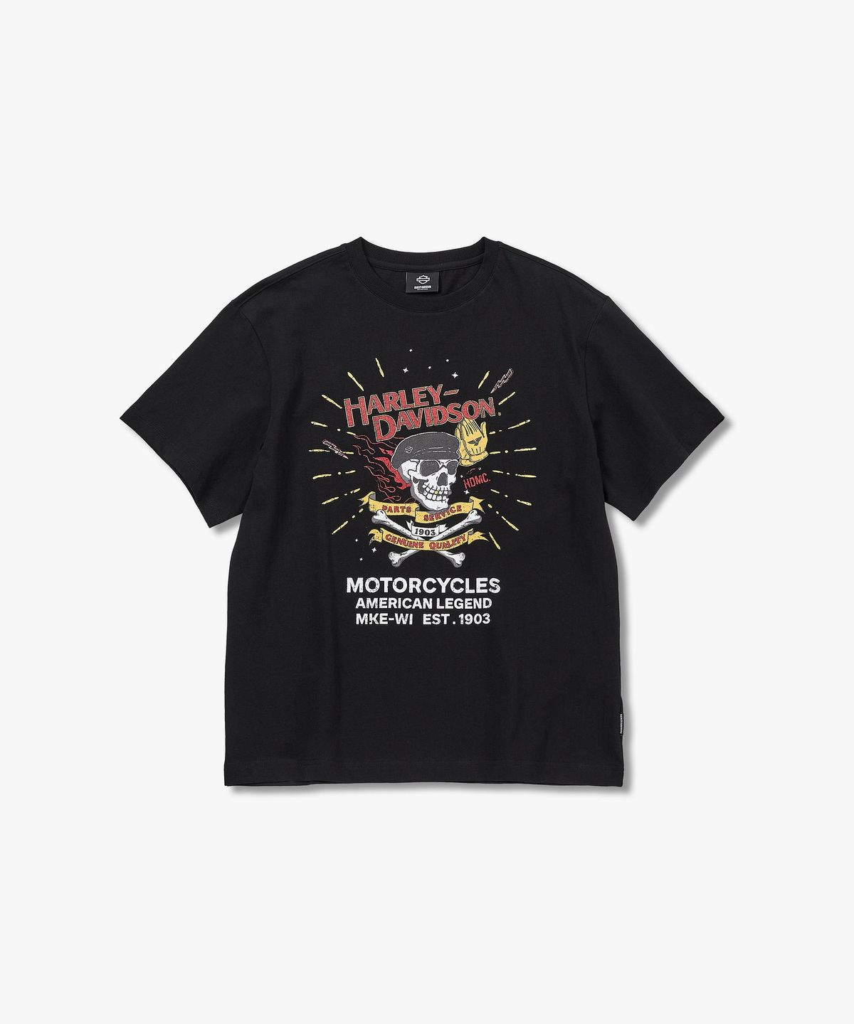 할리데이비슨 컬렉션스®(HARLEY-DAVIDSON COLLECTIONS®) 할리 스컬글러브 티셔츠 블랙_HH16111057