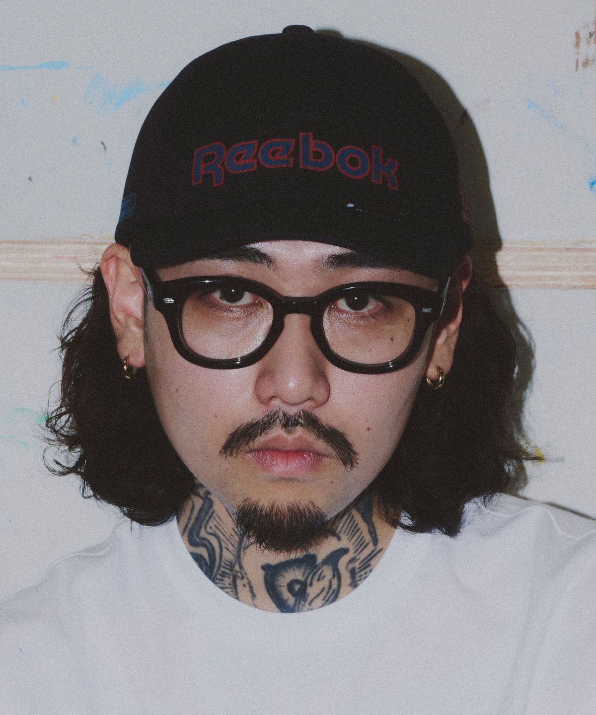 리복(REEBOK) [리복x발란사] 레터링 로고 캡 - 블랙