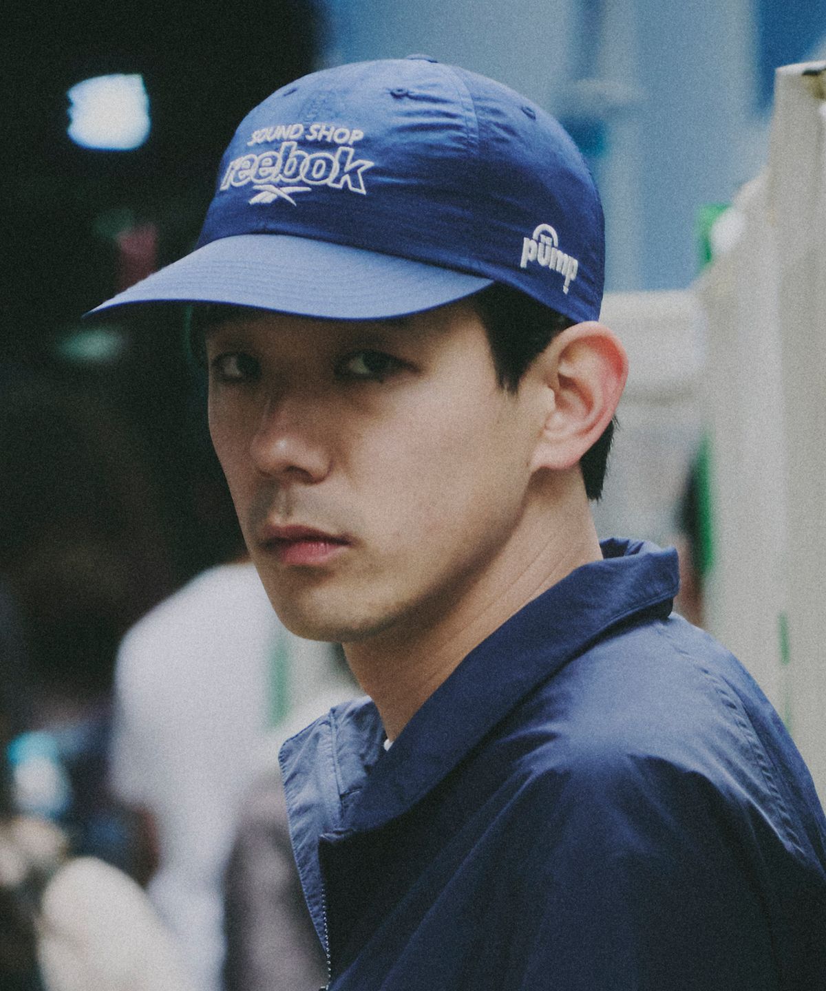 리복(REEBOK) [리복x발란사] OG 로고 캡 - 네이비