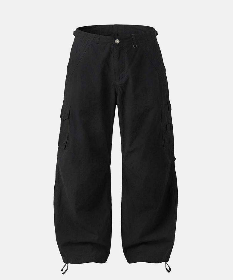 Contour Curved Fit Cargo Pants - Black