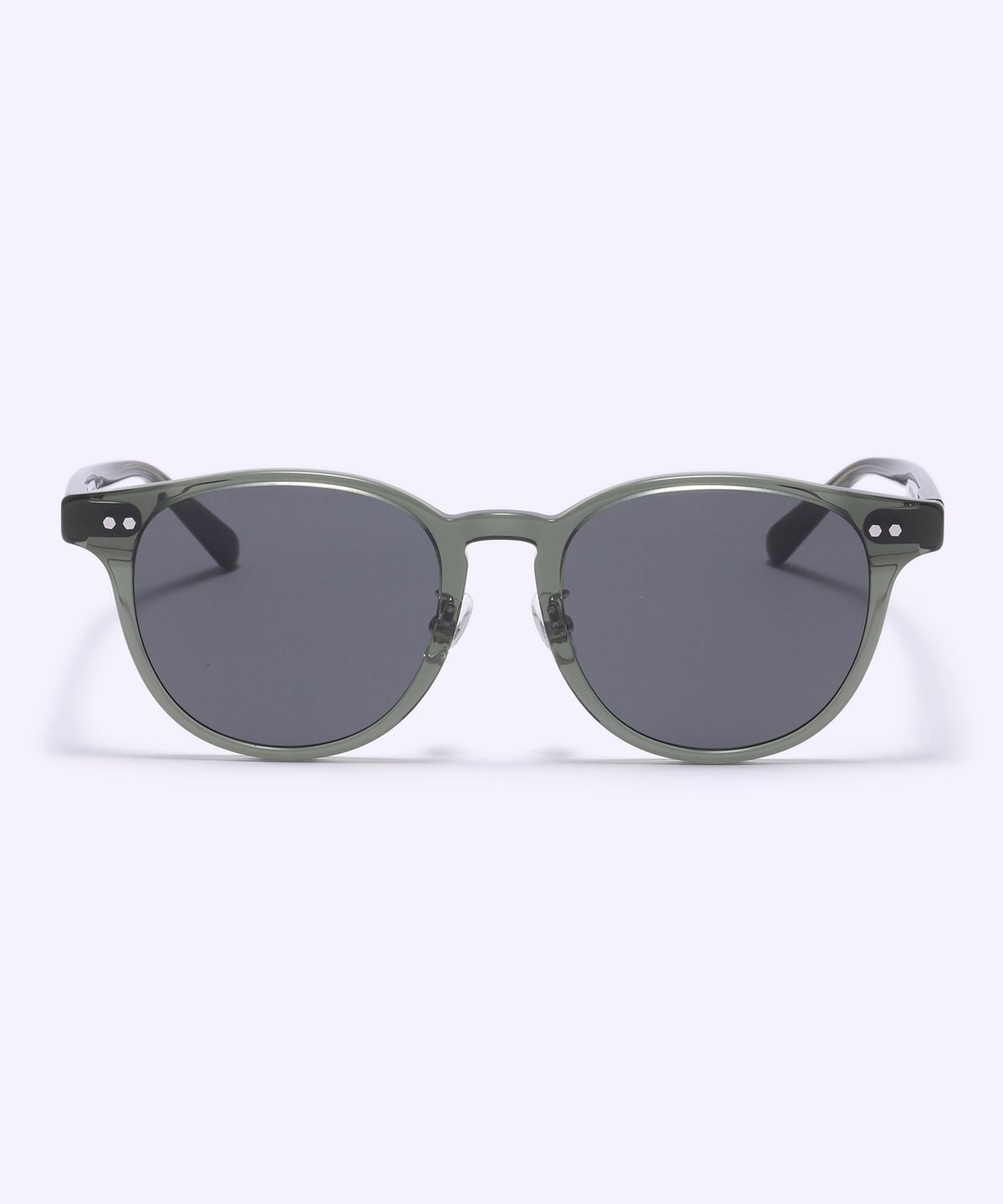 알로아이웨어(ALO EYEWEAR) [SILVERBITE] SBS1602 1313G 아세테이트 라운드 카키 선글라스