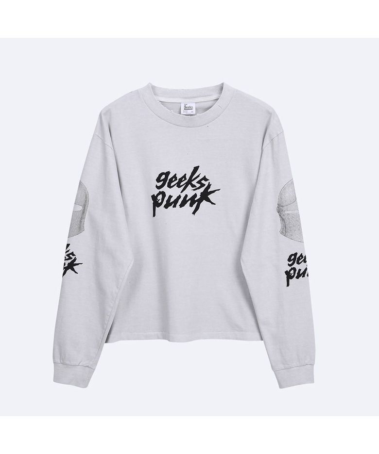 Geeks punk long sleeves - White