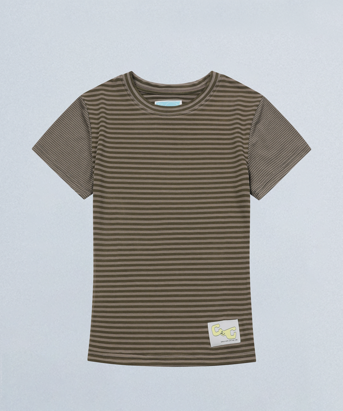 챈스챈스(CHANCECHANCE) CEC STRIPED WOMAN T-SHIRT(BROWN)