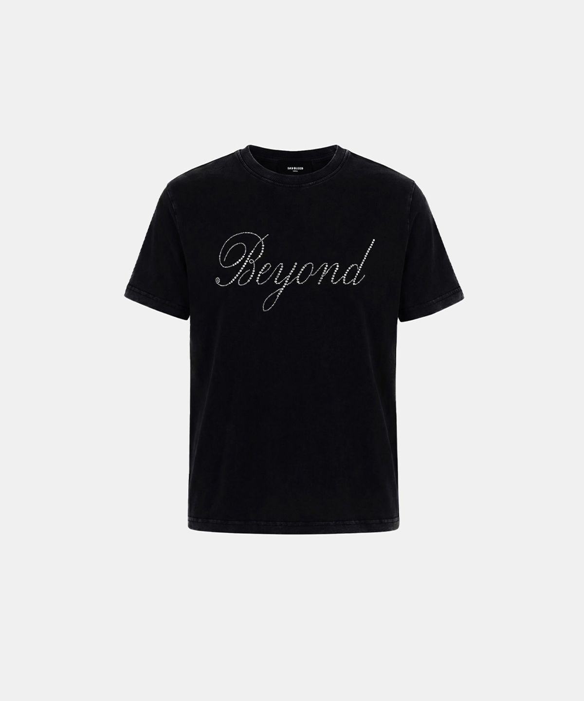 배드블러드(BADBLOOD) Beyond Rhinestone Short Sleeve T-Shirt - Black