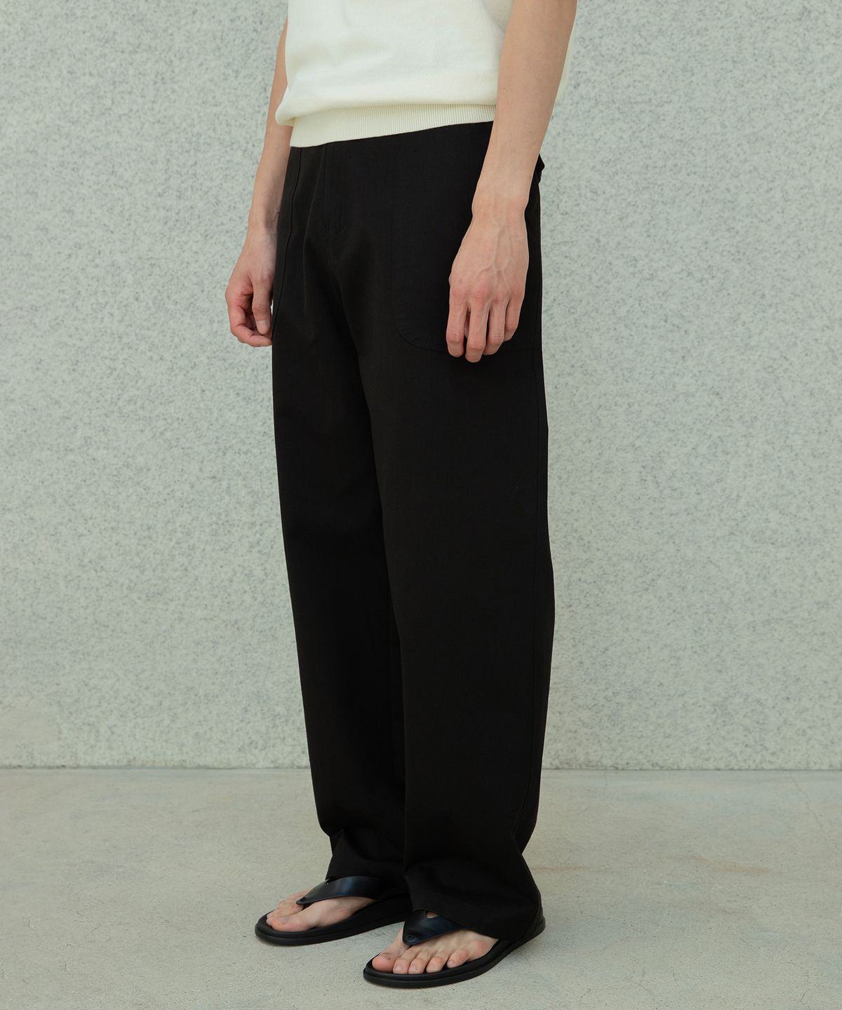 편마(PYEON MA) Relaxed Fatigue Pants - Black