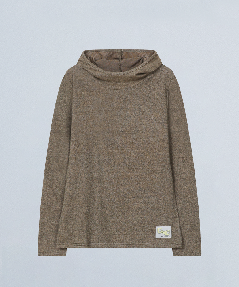 CEC LIGHTWEIGHT LABEL HOODIE (BROWN)