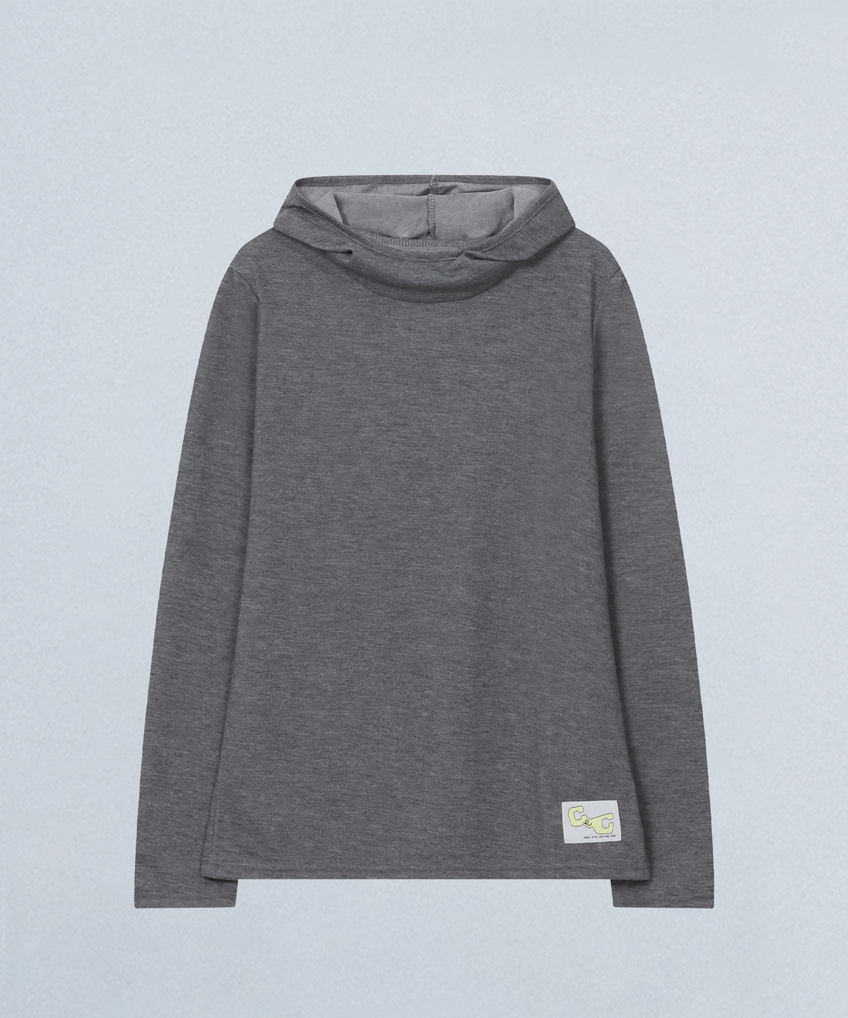 챈스챈스(CHANCECHANCE) CEC LIGHTWEIGHT LABEL HOODIE (GRAY)