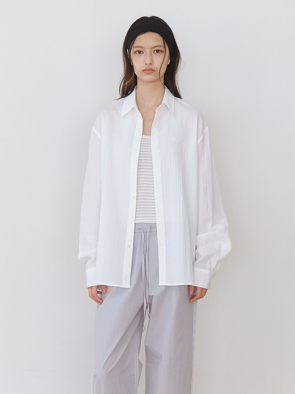 카인더베이비(KINDABABY) soft classic stripe shirt - cream