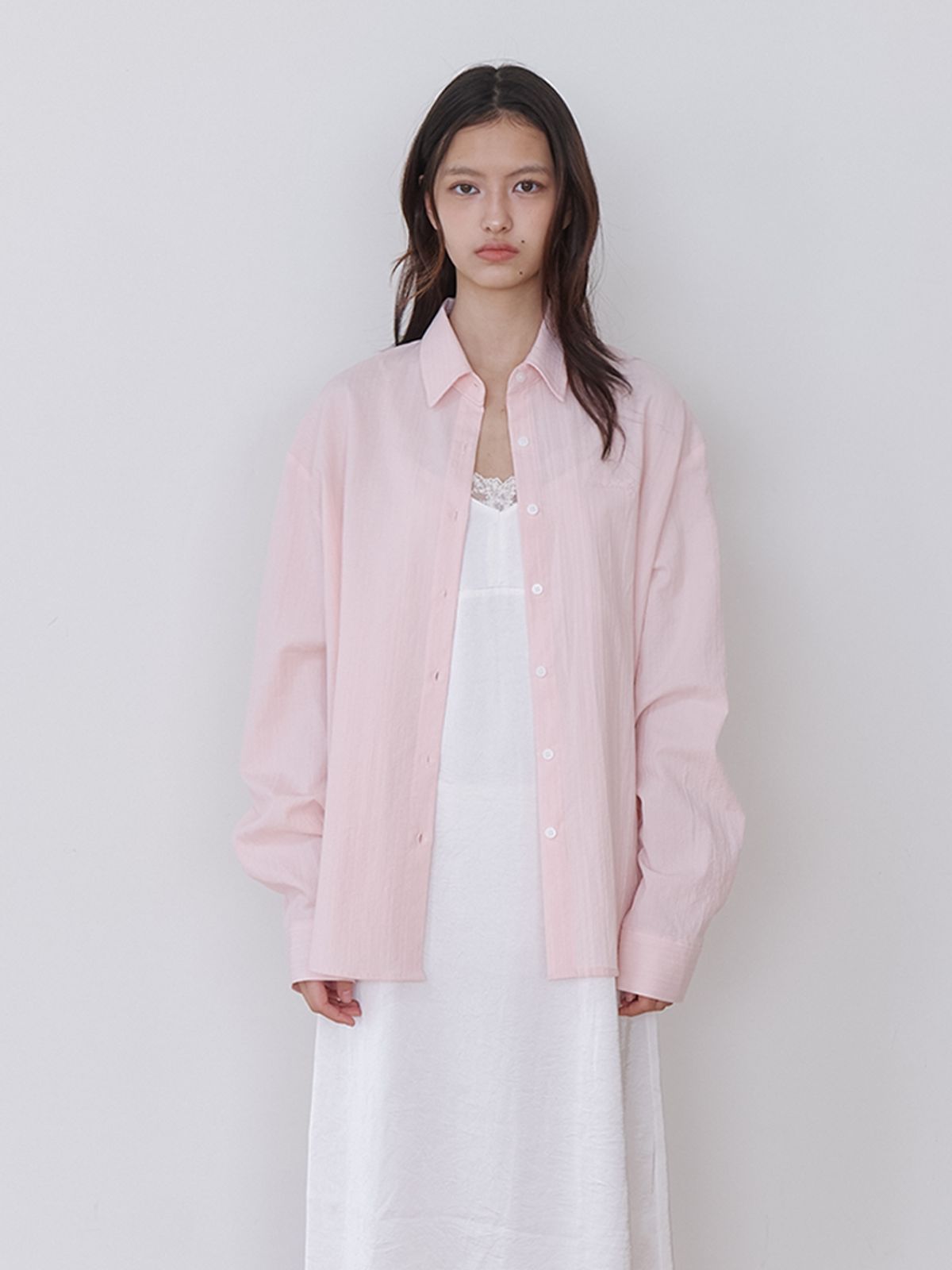 카인더베이비(KINDABABY) soft classic stripe shirt - soft pink