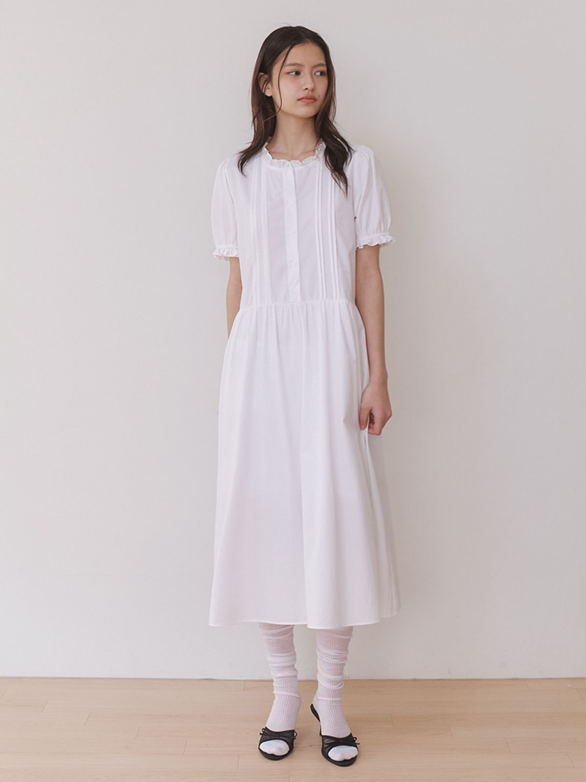 카인더베이비(KINDABABY) soft puff long dress - off white