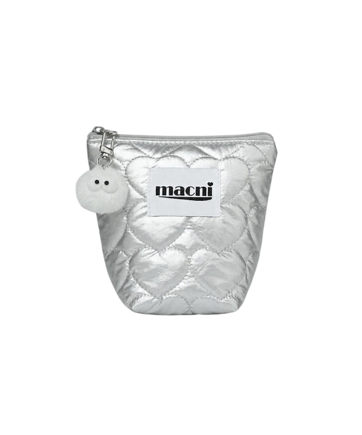 마크니(MACNI) HEART QUILTING STANDY POUCH SILVER