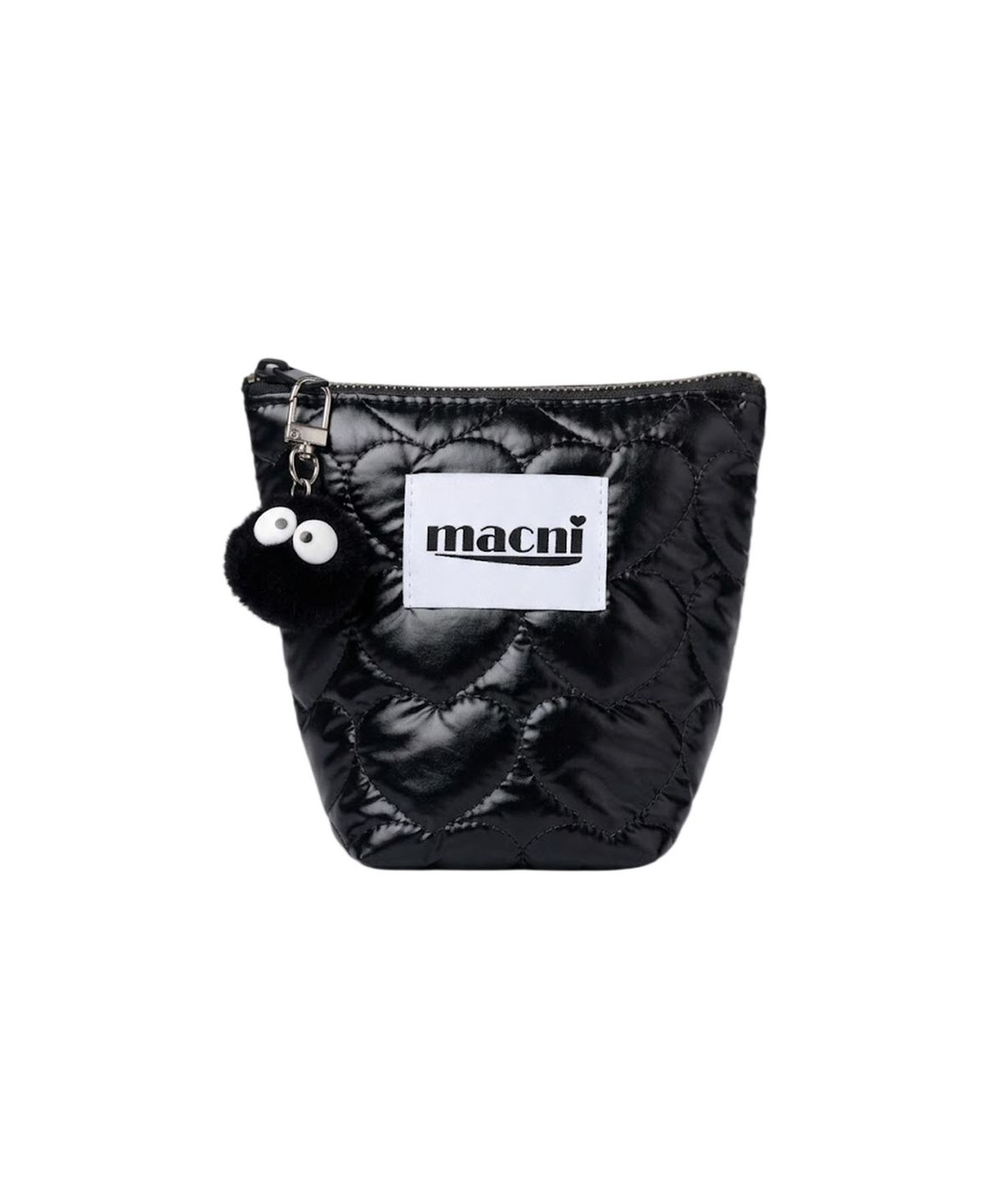 마크니(MACNI) HEART QUILTING STANDY POUCH BLACK