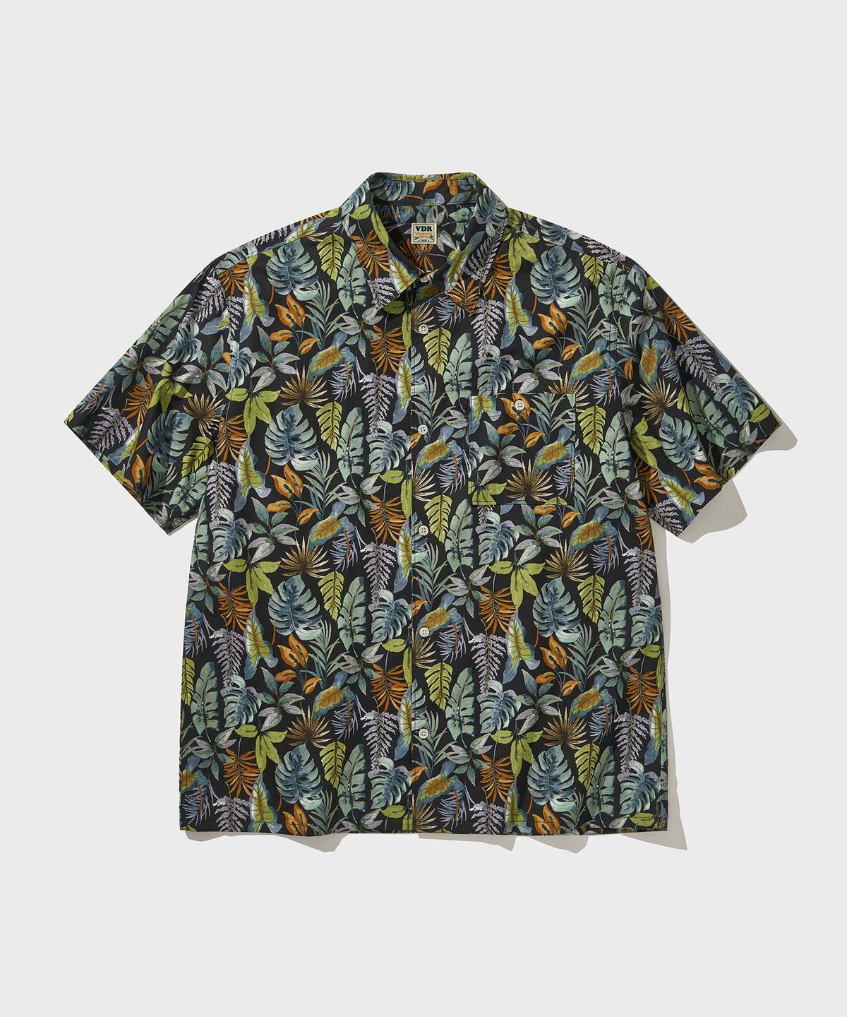 비디알(VDR) BUTTON-UP HAWAIIAN SHIRT [Black]