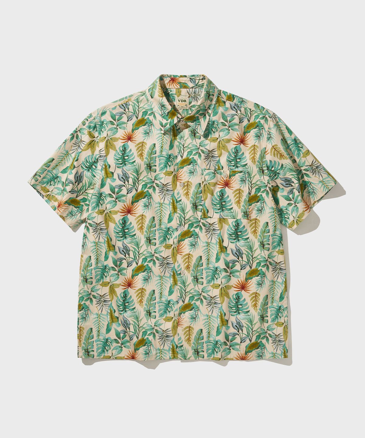 비디알(VDR) BUTTON-UP HAWAIIAN SHIRT [Light Beige]