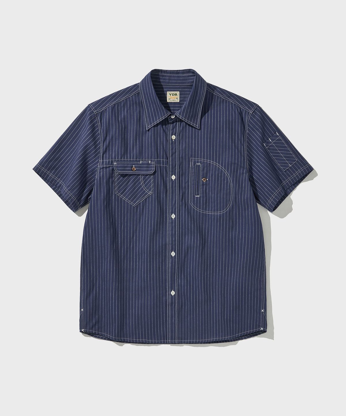 비디알(VDR) OLD LOOM D-POCKET SHIRT [Indigo]