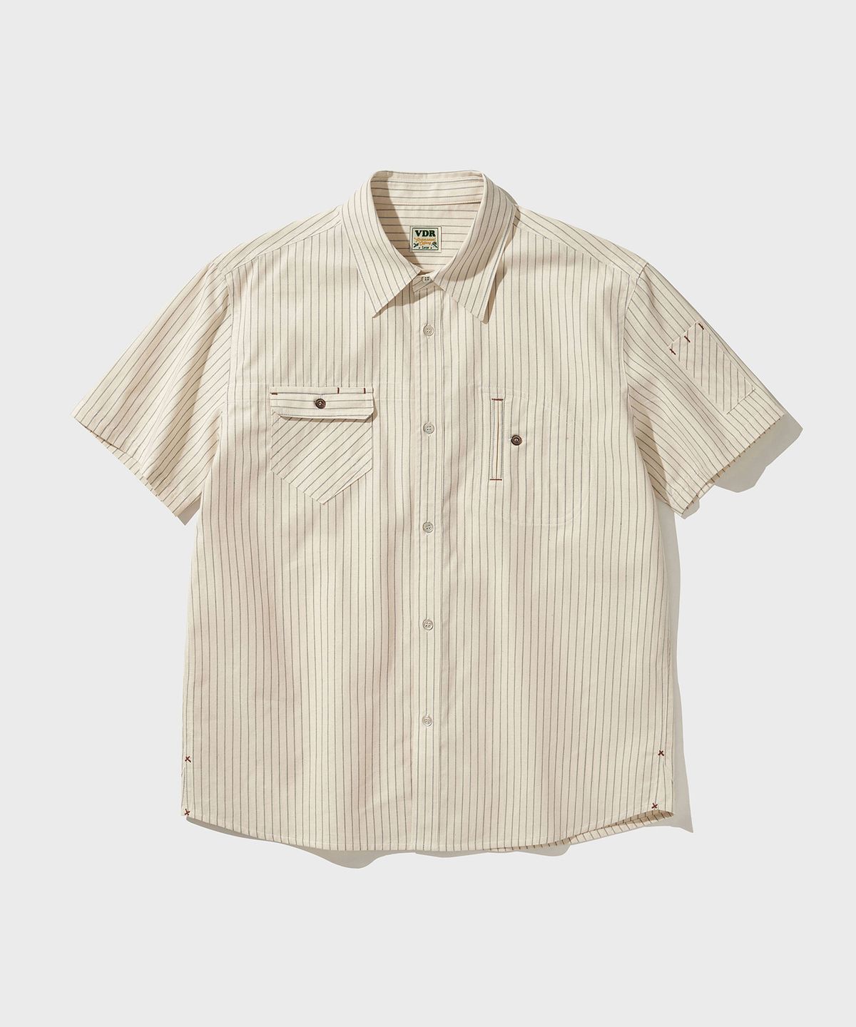 비디알(VDR) OLD LOOM D-POCKET SHIRT [Ivory]