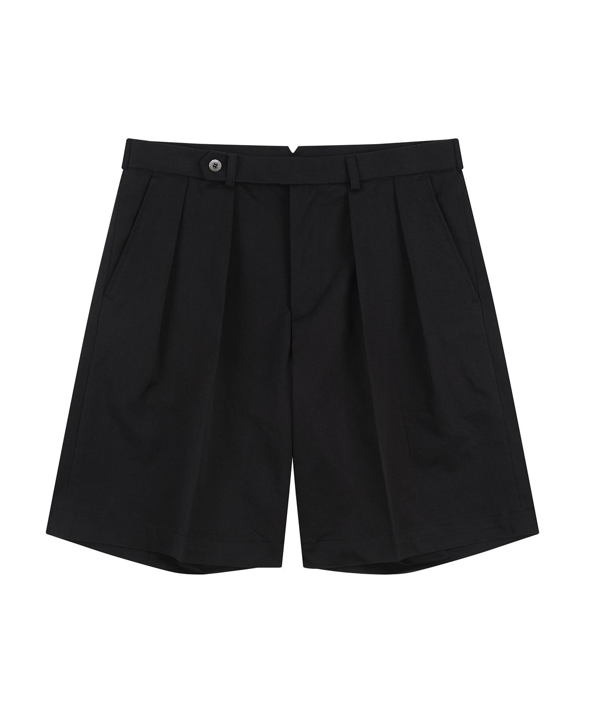 벨리프(BELLIEF) Essential Cotton 2-Pleated Chino Shorts (Black)
