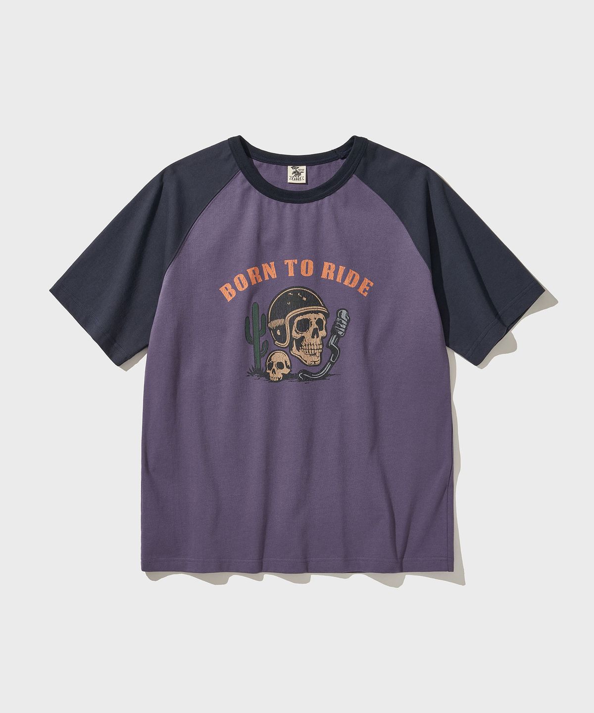 비디알(VDR) BORN TO RIDE RAGLAN T-SHIRTS [Vintage Purple]