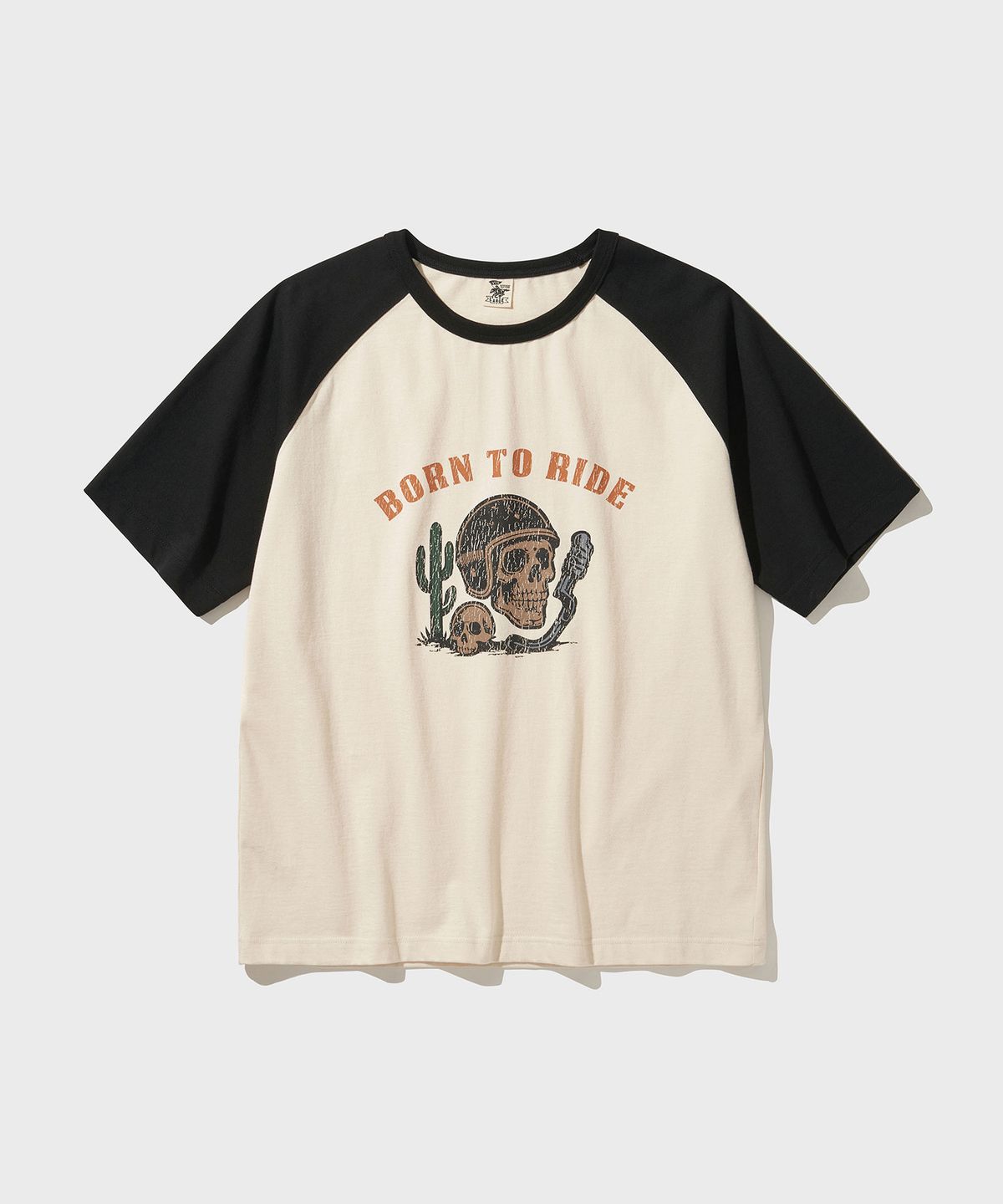 비디알(VDR) BORN TO RIDE RAGLAN T-SHIRTS [Vanilla]