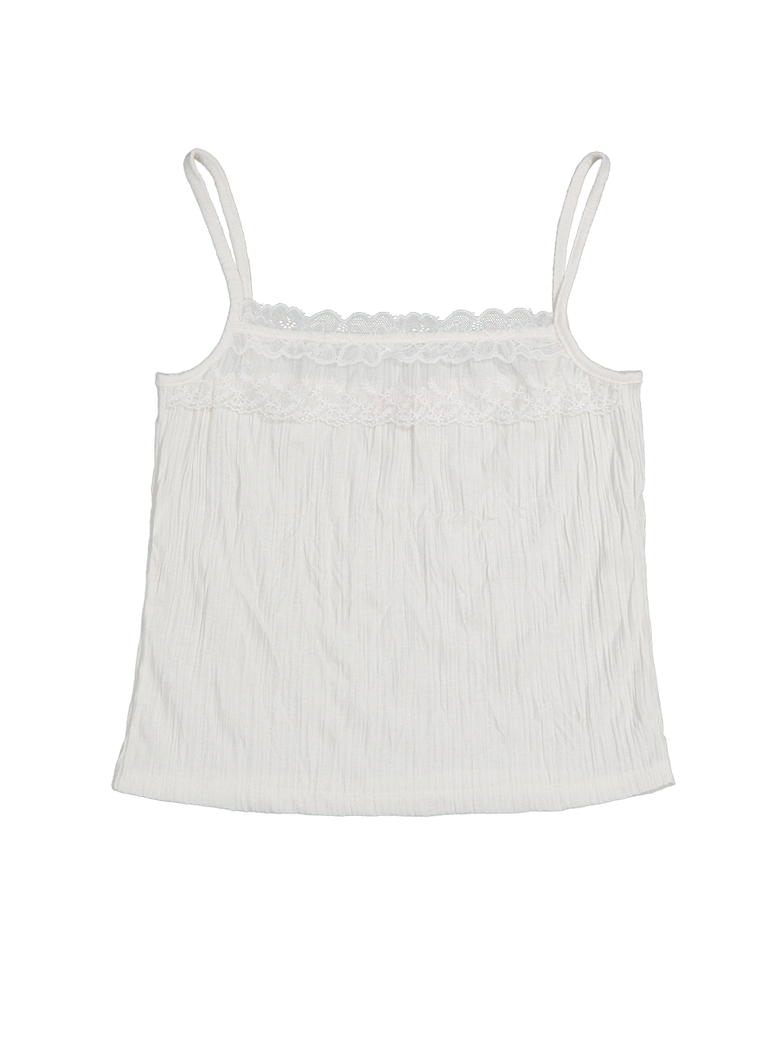[6th] Petal Lace Tank Ivory