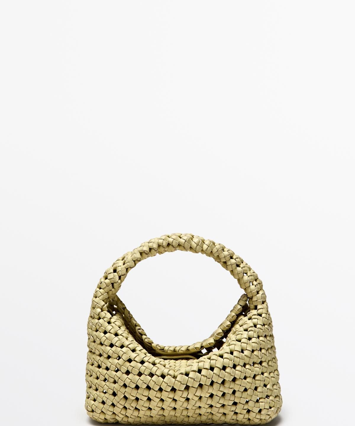 마시모두띠(MASSIMO DUTTI) 미니 브레이디드 레더 백