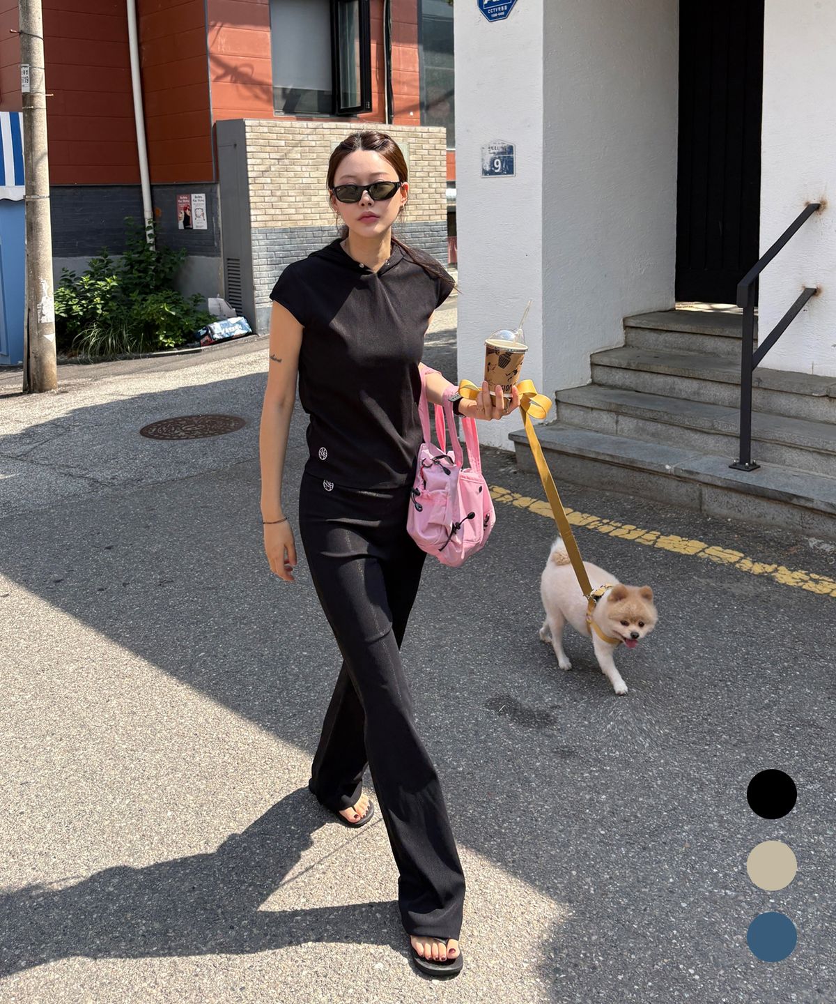 미나수(MENASOO) Move Fit Bootcut Ribbed Pants