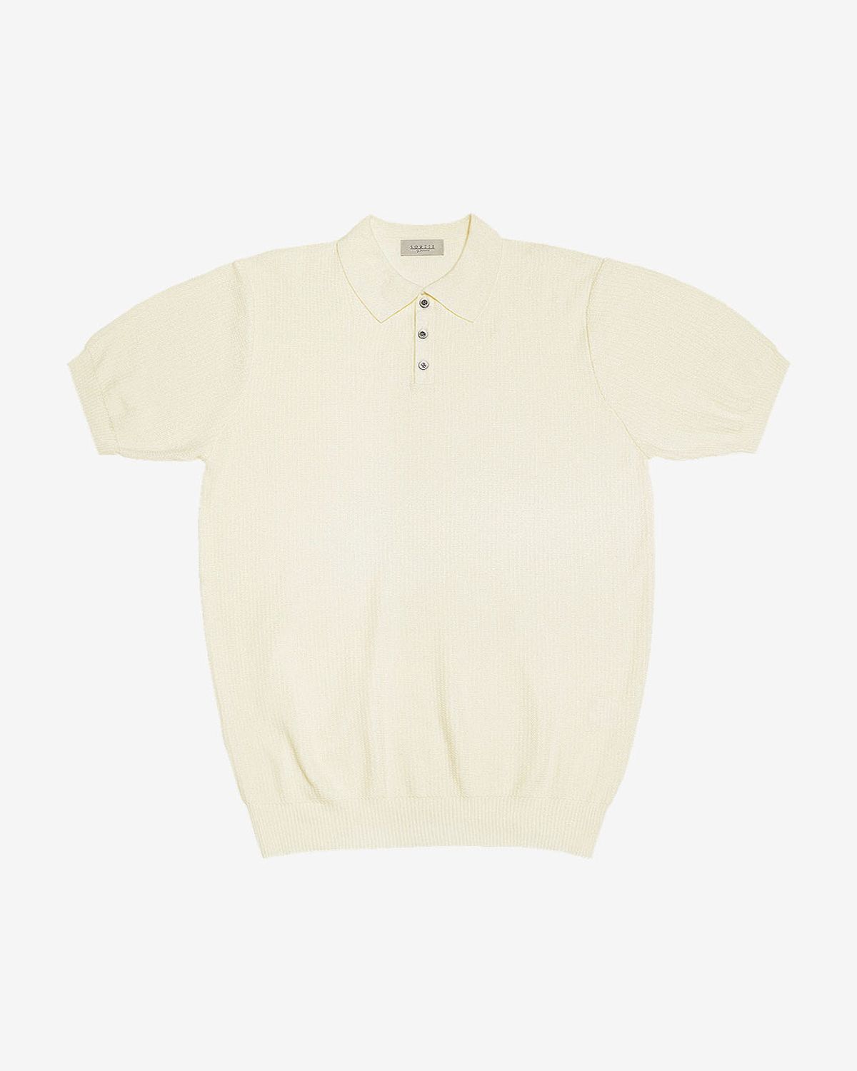솔티(SORTIE) Texture Summer Polo Knit (Ivory)