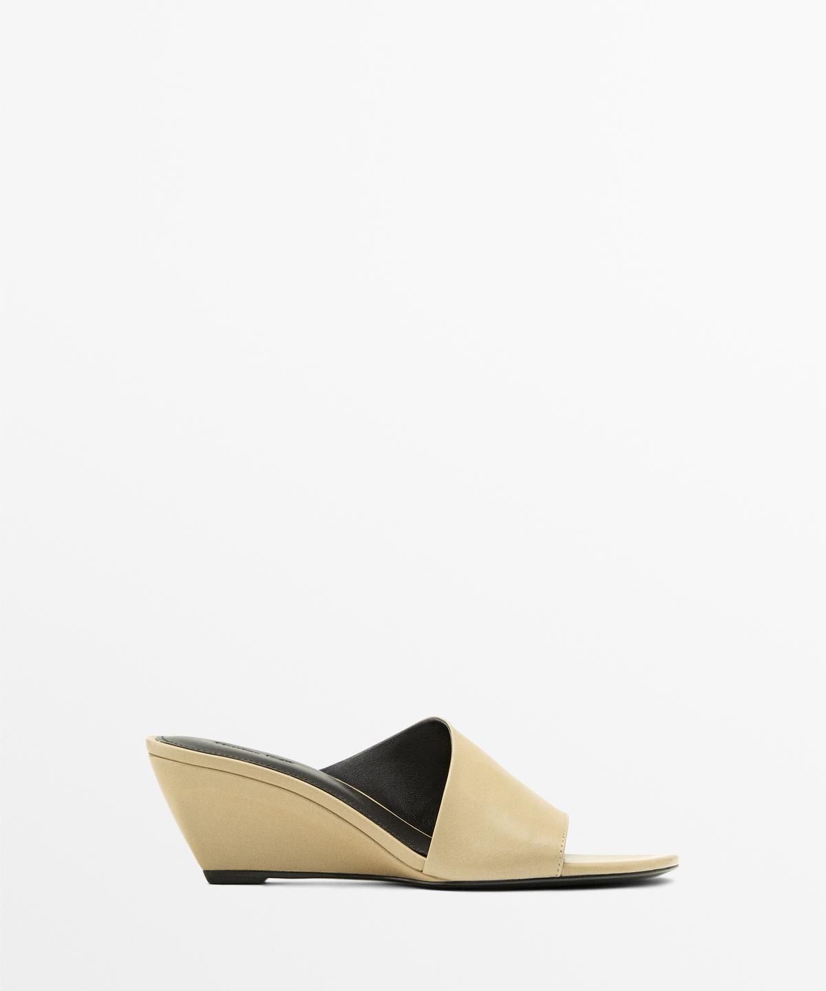 마시모두띠(MASSIMO DUTTI) 소프트 레더 웨지 힐 샌들