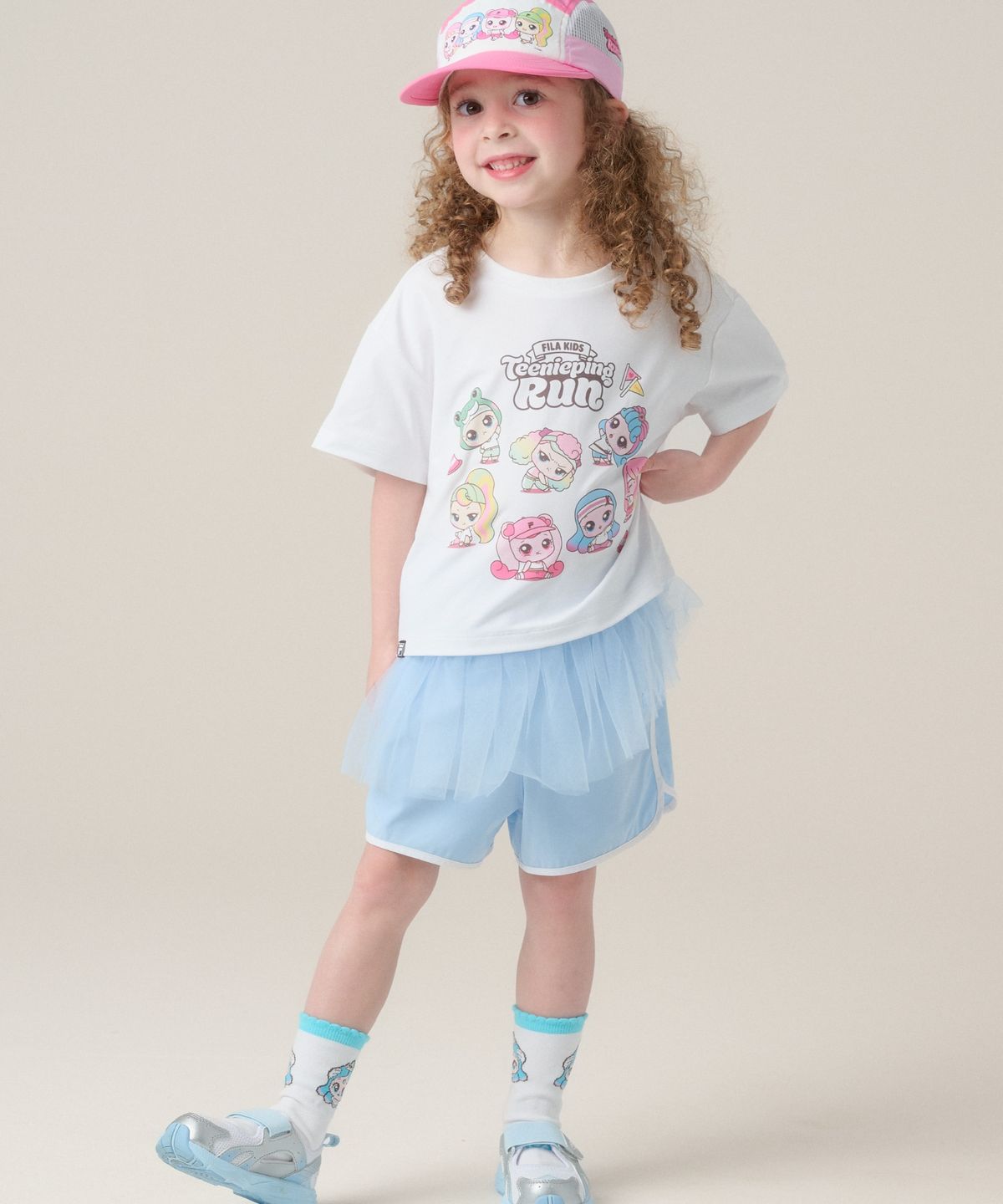 휠라 키즈(FILA KIDS) Drywave 프린세스 캐치! 티니핑 티니핑런 티셔츠