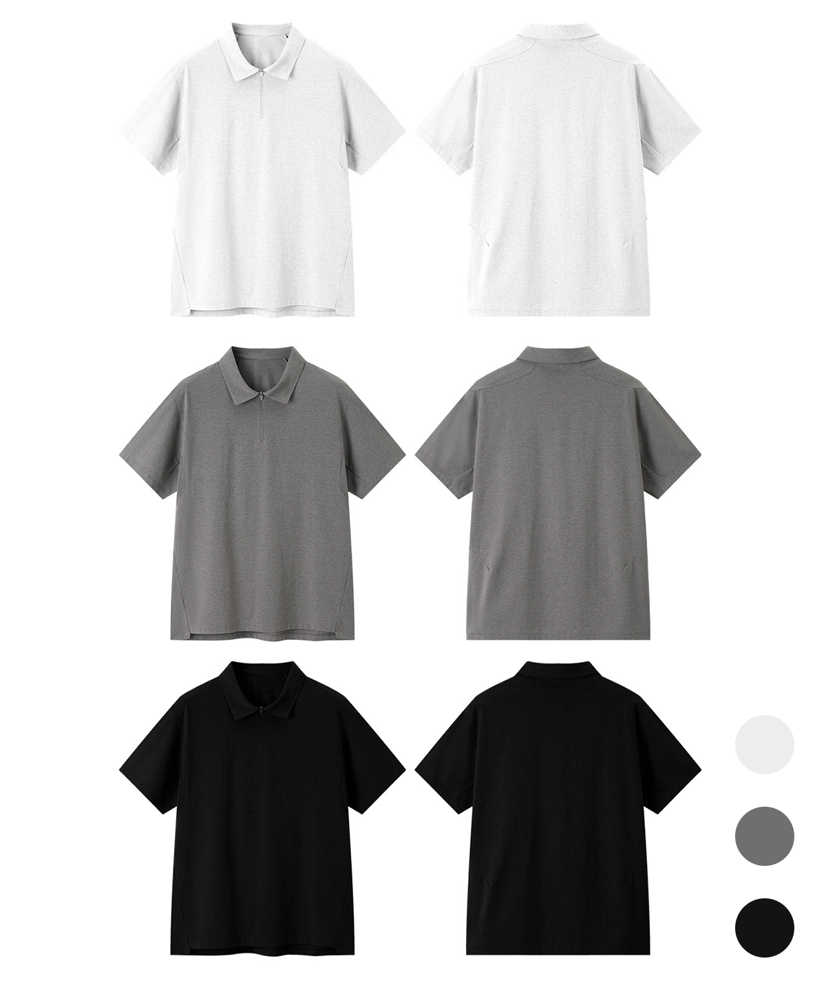 버튼서울(BUTTON SEOUL) 에어 테크 하프 집 숏슬리브 (3 COLOR)