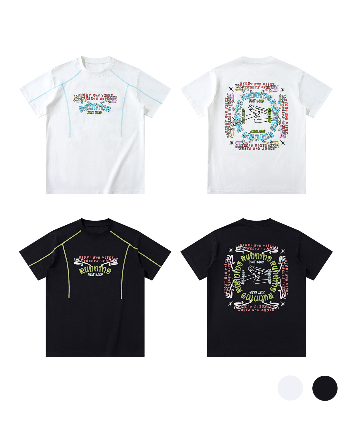 버튼서울(BUTTON SEOUL) 나이트 런 바이브 숏슬리브 (2 COLOR)