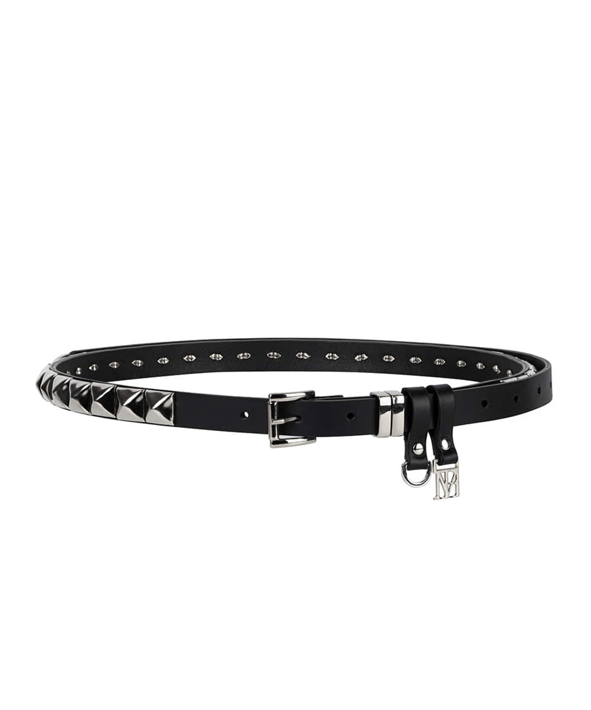 트리밍버드(TREEMINGBIRD) Square Studed Belt [ Black ]