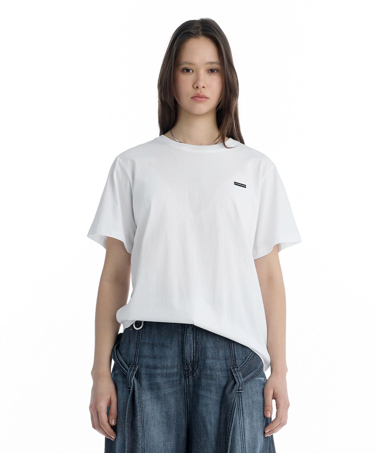 트리밍버드(TREEMINGBIRD) Essential Regular-Fit T-Shirt [ White ]