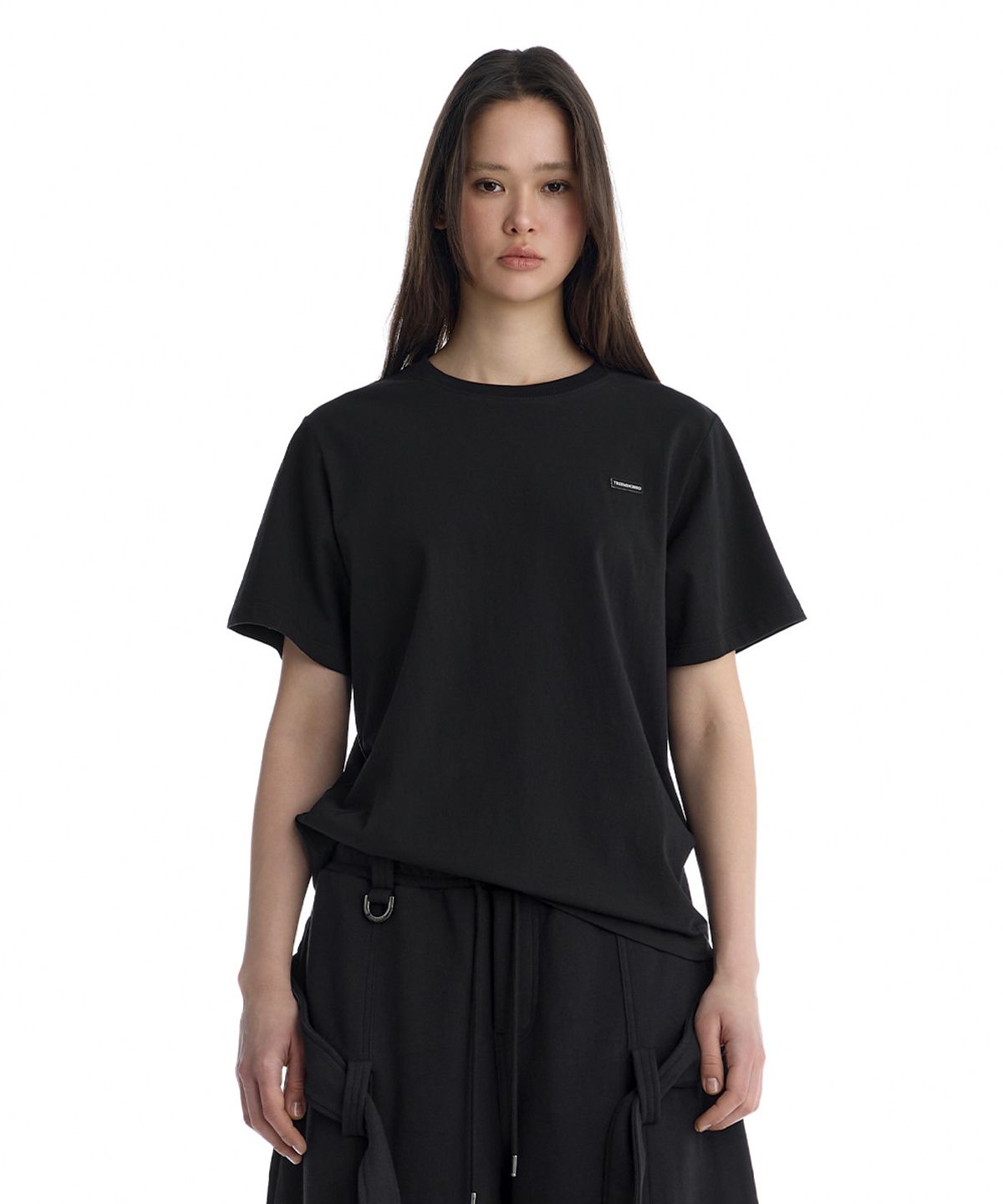 트리밍버드(TREEMINGBIRD) Essential Regular-Fit T-Shirt [ Black ]