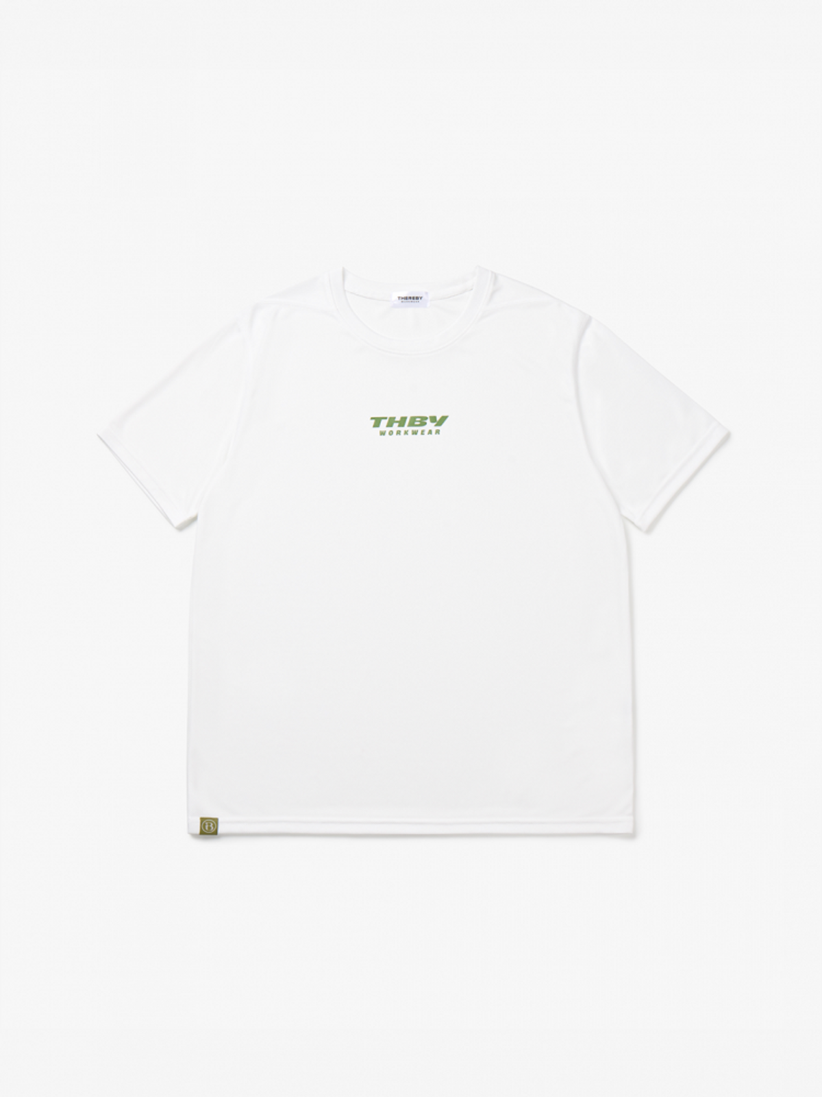 데어바이(THEREBY) B1 무시접 기능성 로고 반팔 티셔츠 WHITE