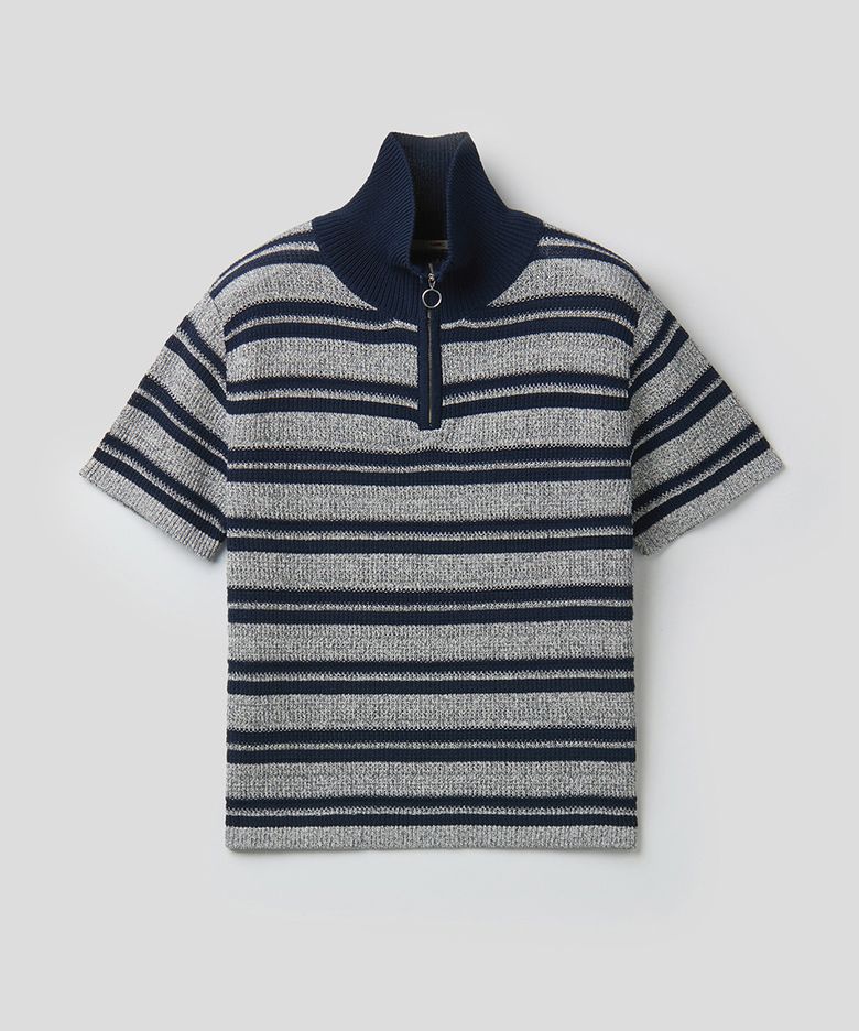 HUSTLER HALF ZIP (NAVY)