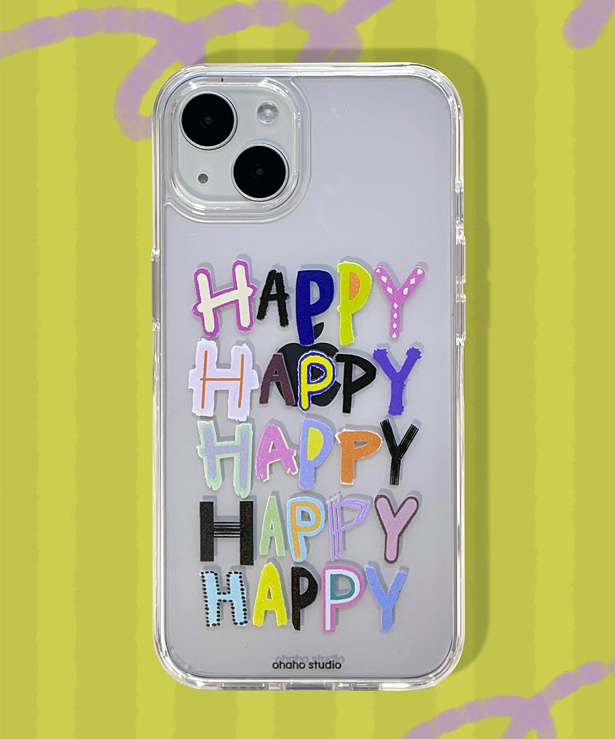 오하호 스튜디오(OHAHO STUDIO) HAPPY Phone case_맥세이프&젤하드